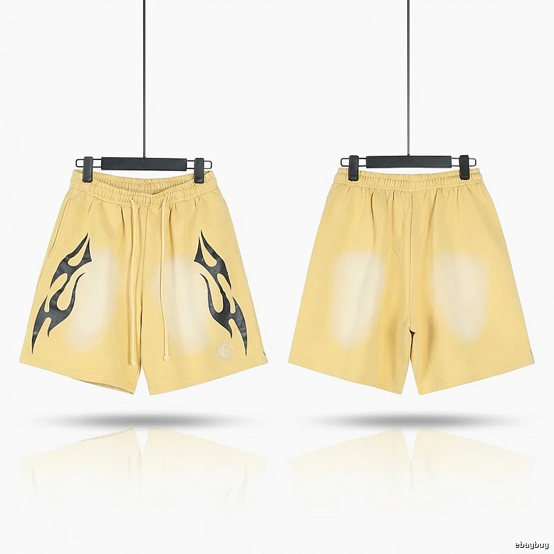 Hellstar Flame Wind Yellow Shorts