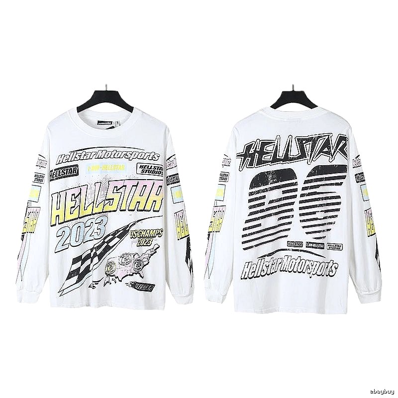 Hellstar Racing Style White Sweatshirt
