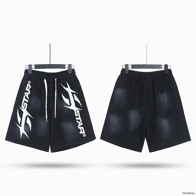 Hellstar Trendy Style Black Shorts