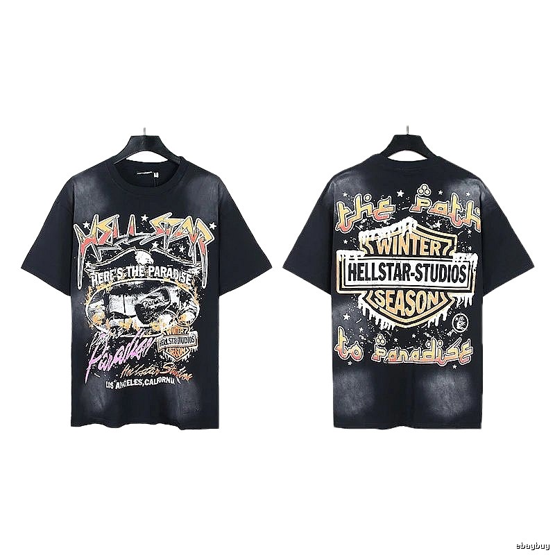 Hellstar Winter Collection Vintage Style Black T-Shirt