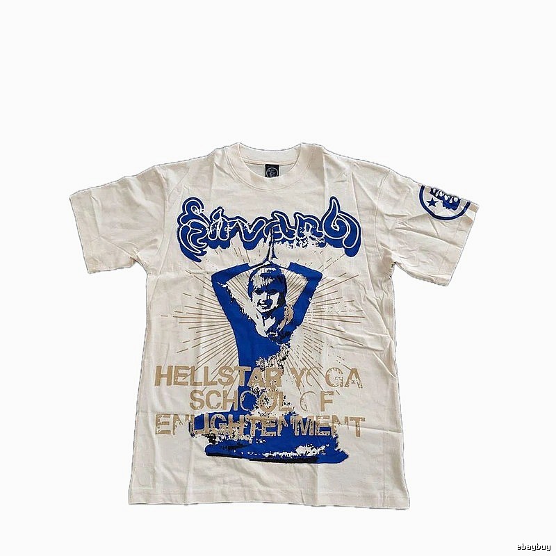 Hellstar Yoga Collection Vintage Style Off-white T-Shirt