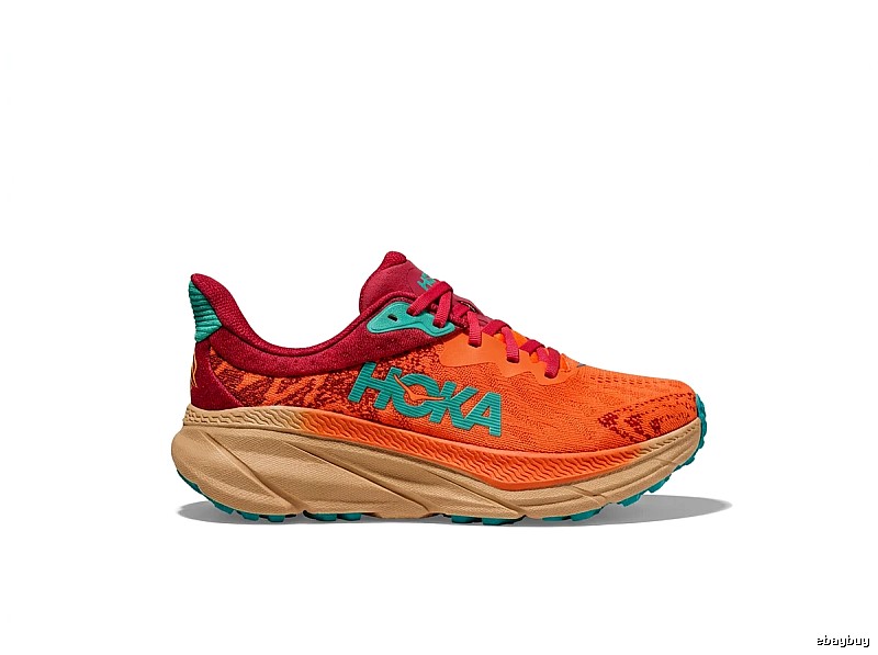HOKA Trendy Orange-Pink Athletic Shoes