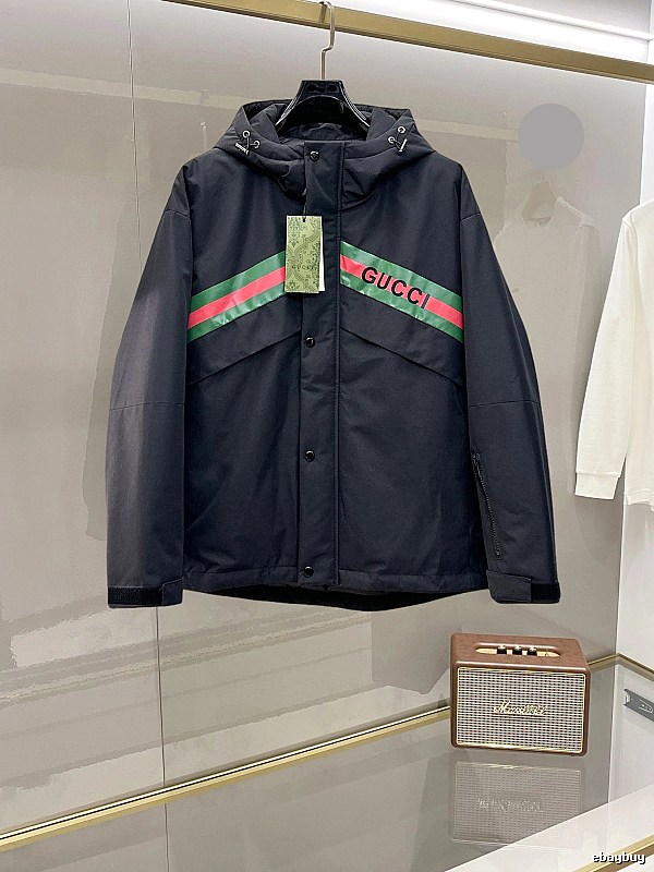 Hooded Jacket with Hooded Stripe Detail from Gucci