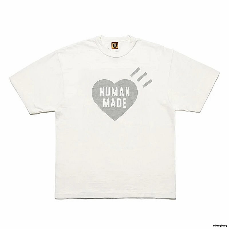 Human Made Statement Heart logo T-shirt Black Green Human for Easy Pairing