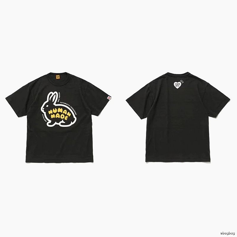 Human Made Streetwear Heart logo T-shirt Black Green Human with Practical Shape