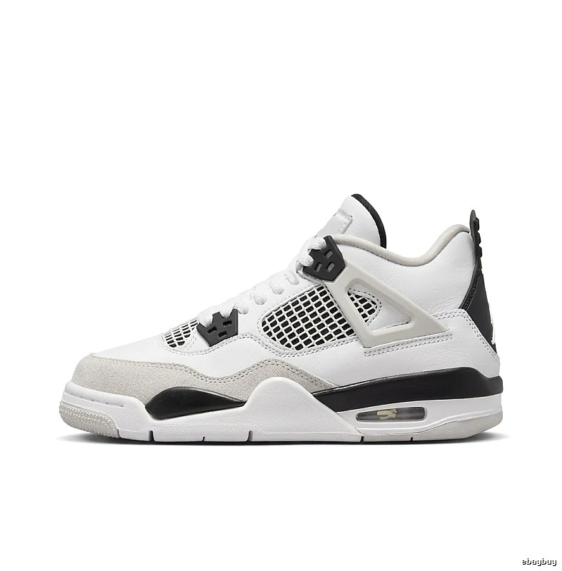 Jordan 4 black, white and grey trendy sneakers