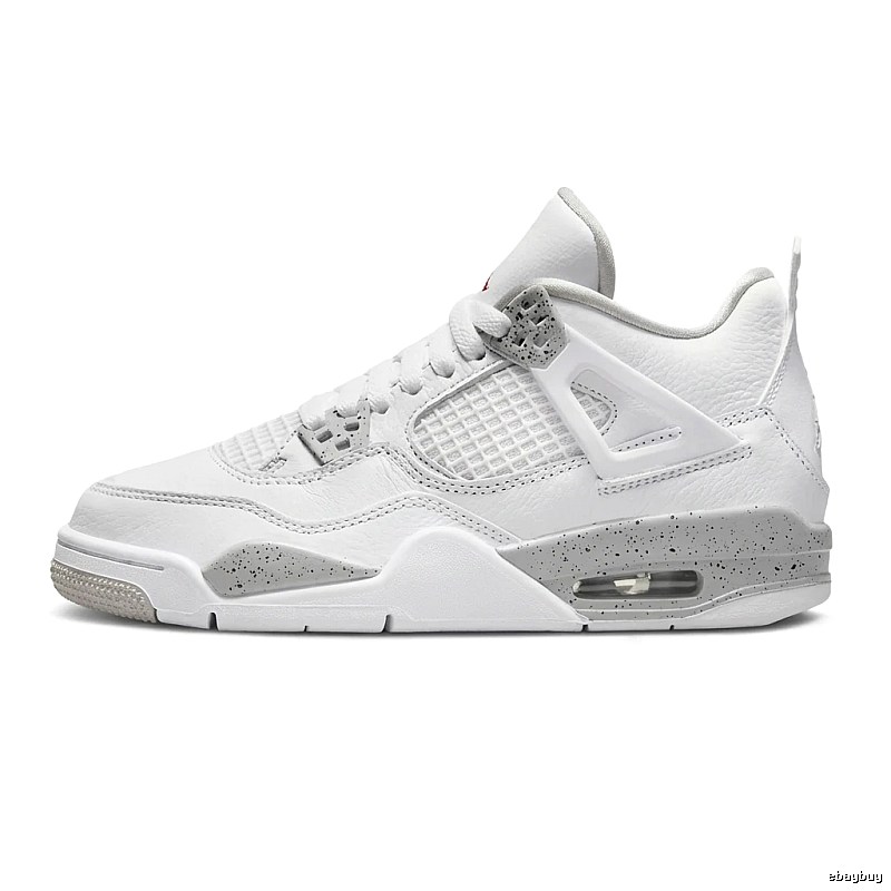 Jordan 4 Gray and White Trendy and Cool Athletic Shoes