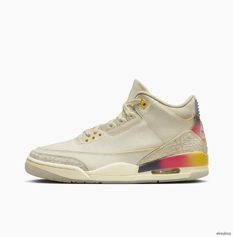 Jordan AJ3 Trendy Gradient White Shoes