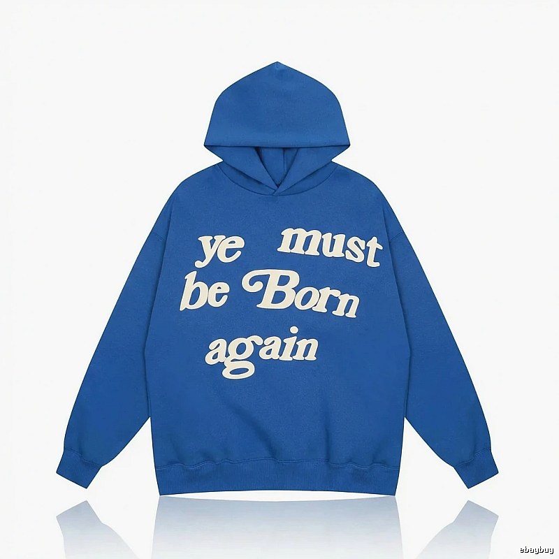 Kanye's retro-style blue hoodie