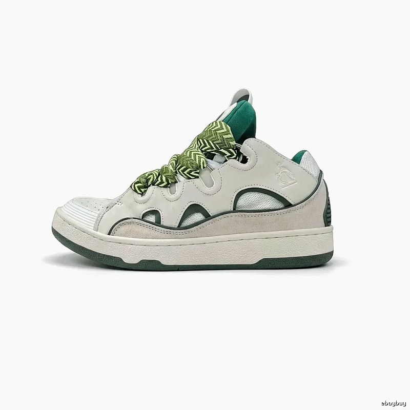 LANVIN retro-style gray and white sports shoes