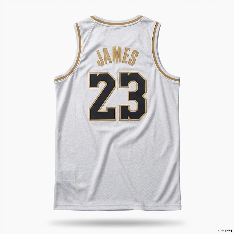 LBJ No. 23 basketball wind white jersey
