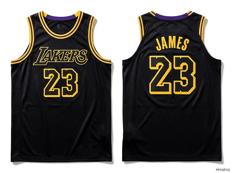 LBJ's No. 23 black jersey of the Lakers.