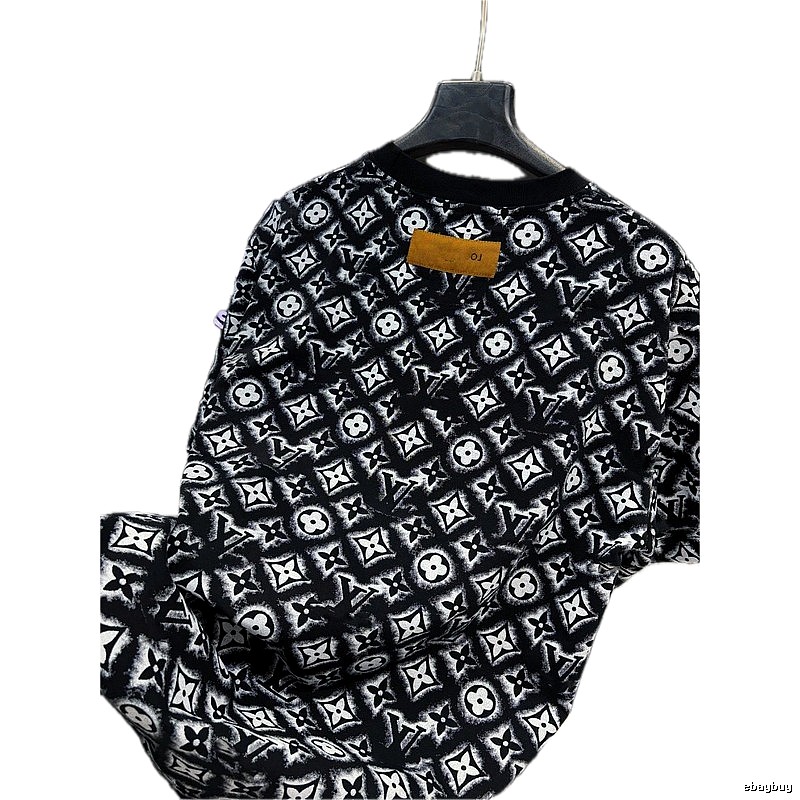 Louis Vuitton Classic Monogram Trendy Black and White T-Shirt