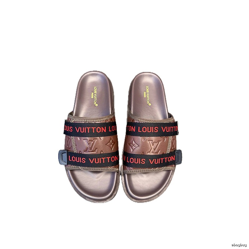 Louis Vuitton Classic Monogram Trendy Brown Slide Sandals
