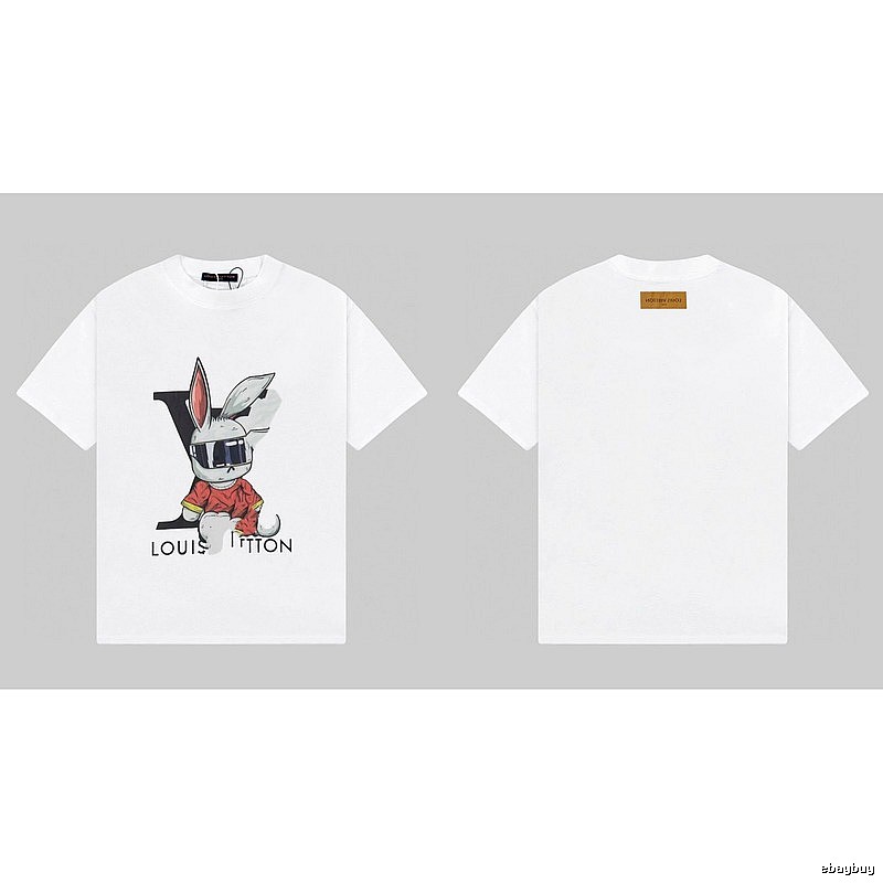 Louis Vuitton Cool Trendy Rabbit Print White T-Shirt