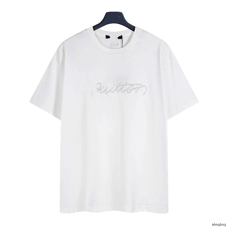 Louis Vuitton Embroidered Minimalist Style White Short-sleeve T-shirt