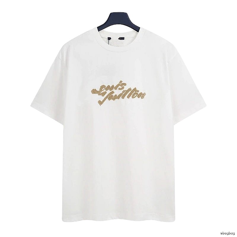Louis Vuitton Flocked Casual Style White Short-Sleeve T-Shirt