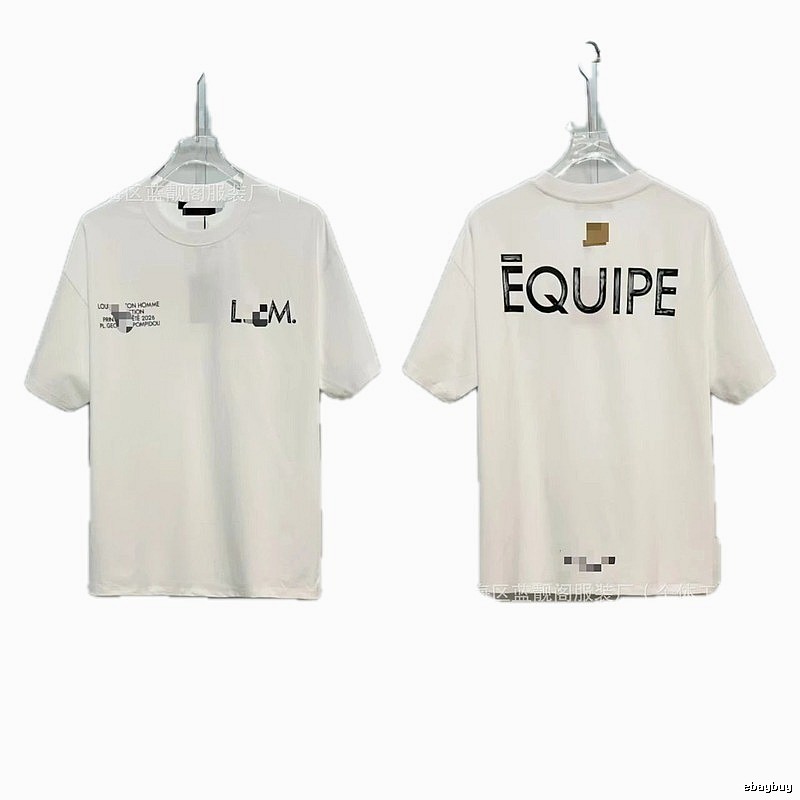 Louis Vuitton Letter Print Street Style White T-shirt