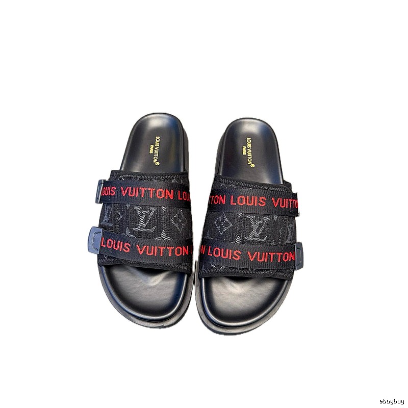 Louis Vuitton Monogram Casual Style Black Slides