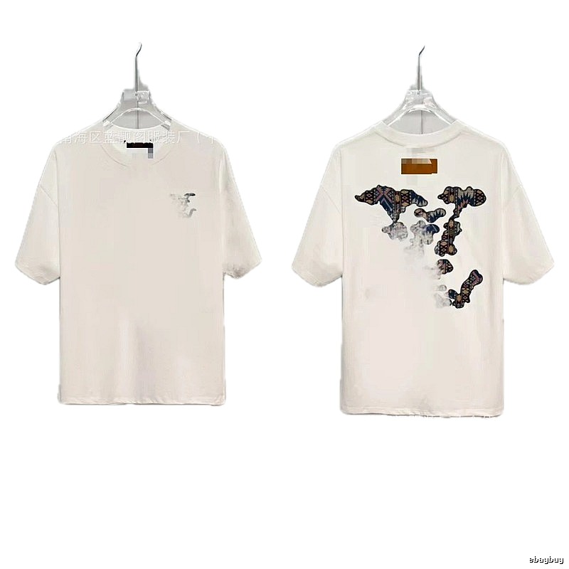 Louis Vuitton Vintage-style Jacquard White Short-sleeved T-shirt