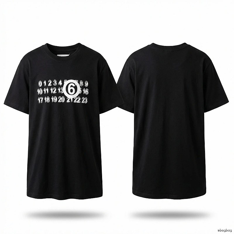 Maison Margiela black T-shirt with digital printing