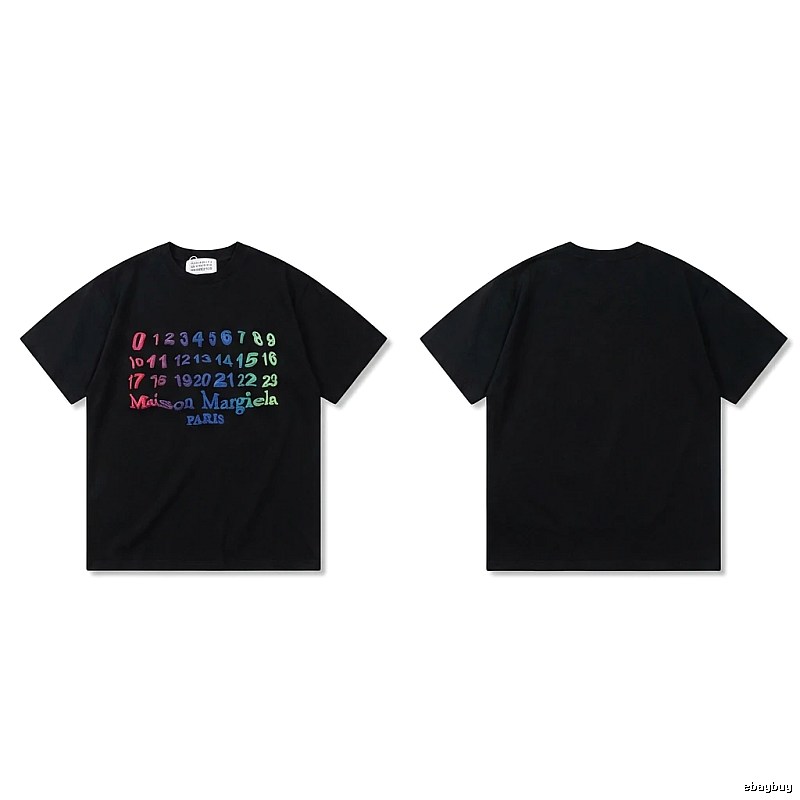Maison Margiela black T-shirt with digital printing style