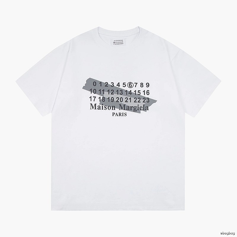 Maison Margiela Digital Print Cool Trendy White T-shirt