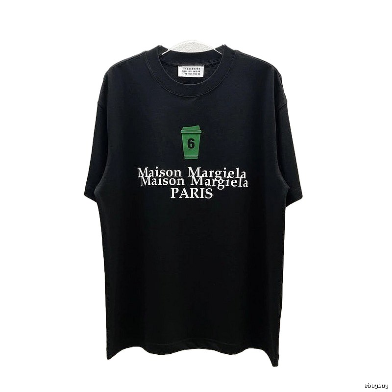 Maison Margiela No.6 Printed Street Style Black T-Shirt