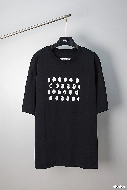 Maison Margiela Numeric Trendy Cool Style Black Short Sleeve T-Shirt