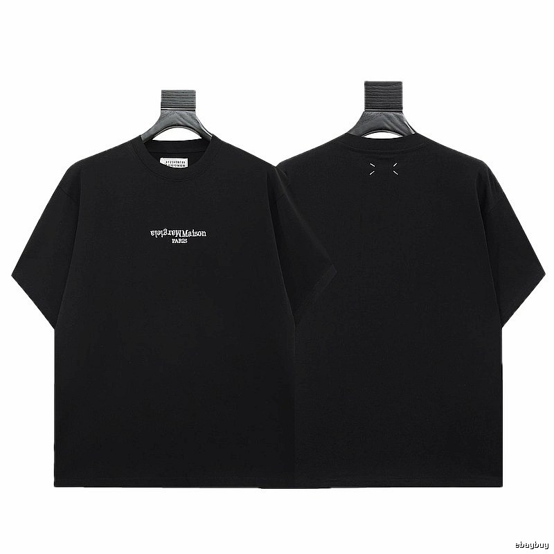 Maison Margiela Stitch Minimalist Style Black Short-sleeve T-shirt