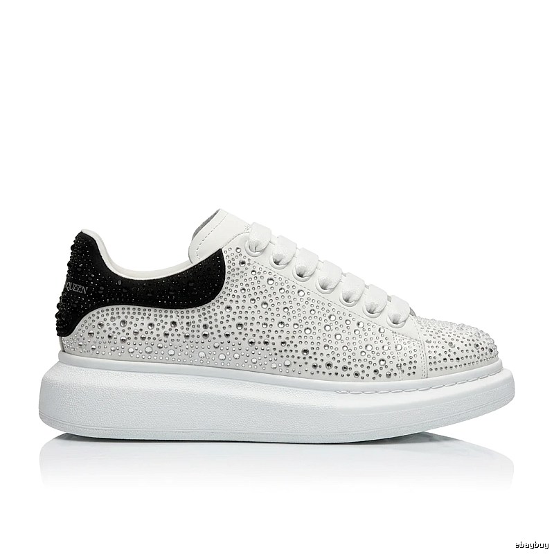 McQueen casual style black and white sports shoes