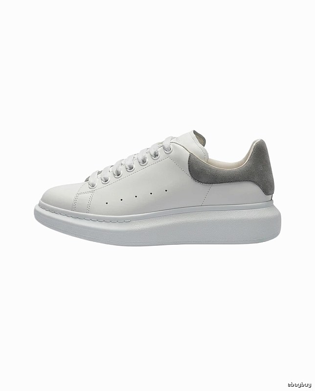 McQueen thick-soled casual white and gray shoes