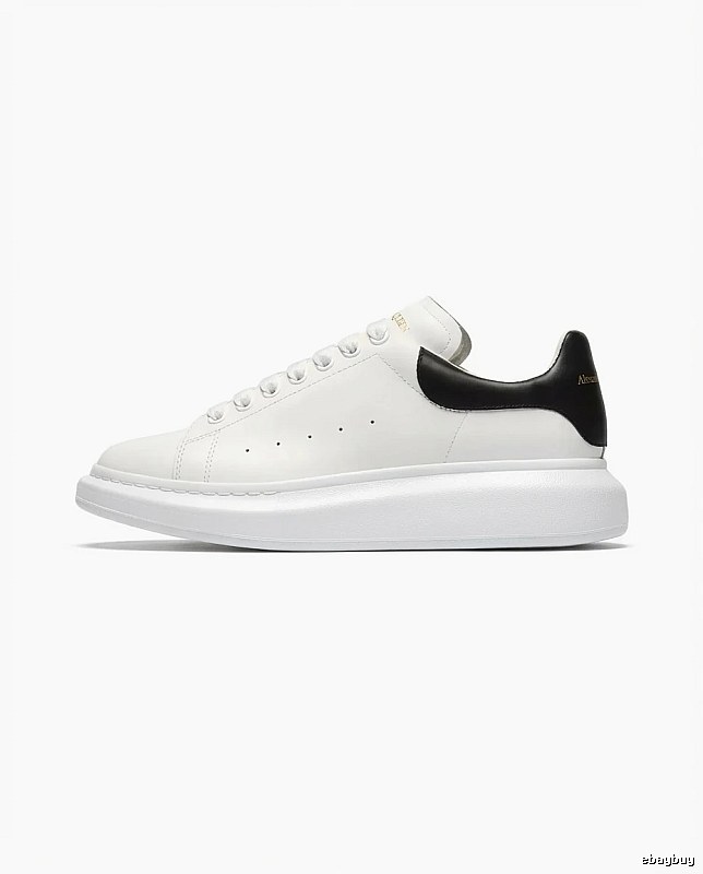 McQueen thick-soled fashionable white sneakers