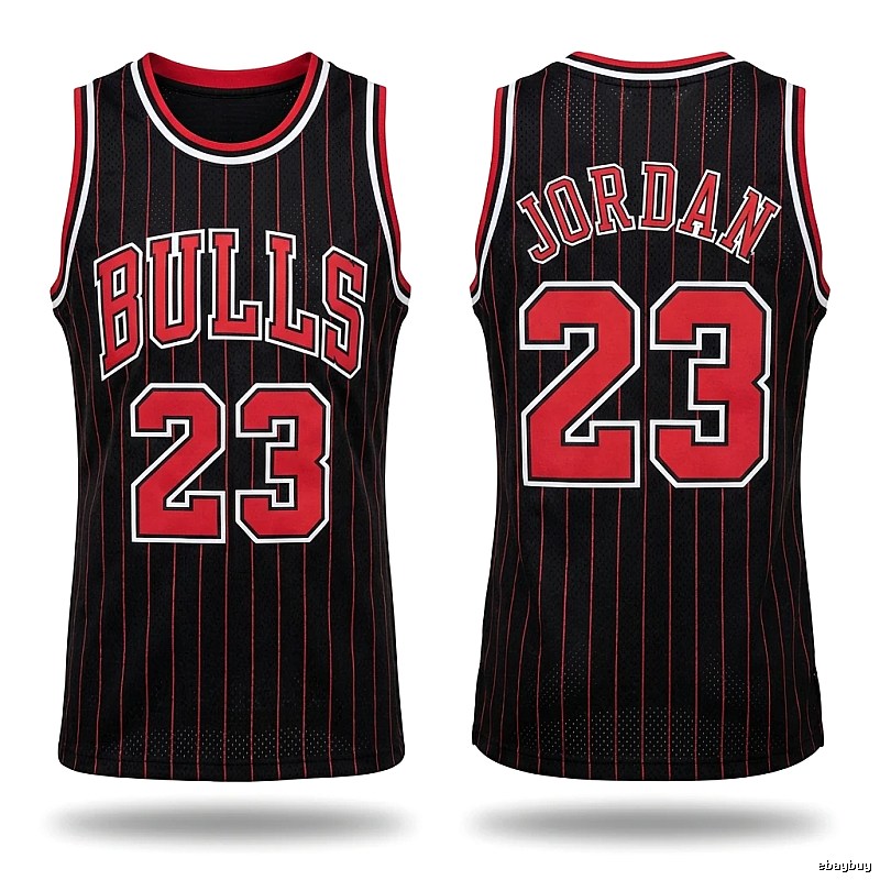 Michael Jordan No. 23 black and red jersey
