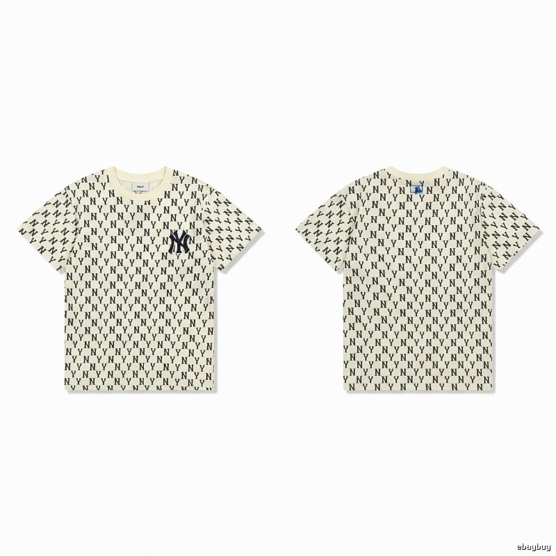 MLB full-print trendy style white T-shirt