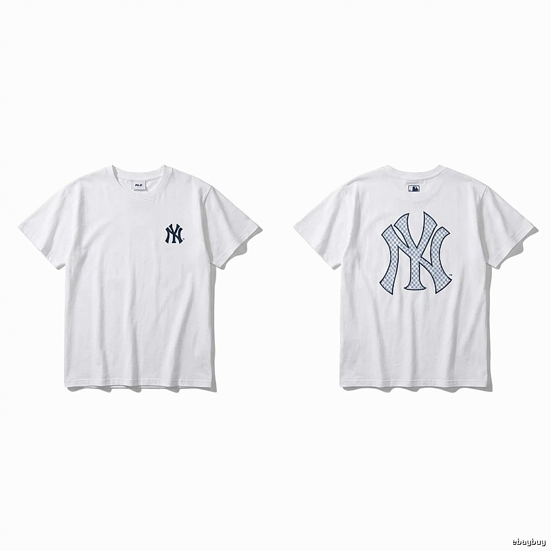 MLB NY Series Simple Style White T-shirt