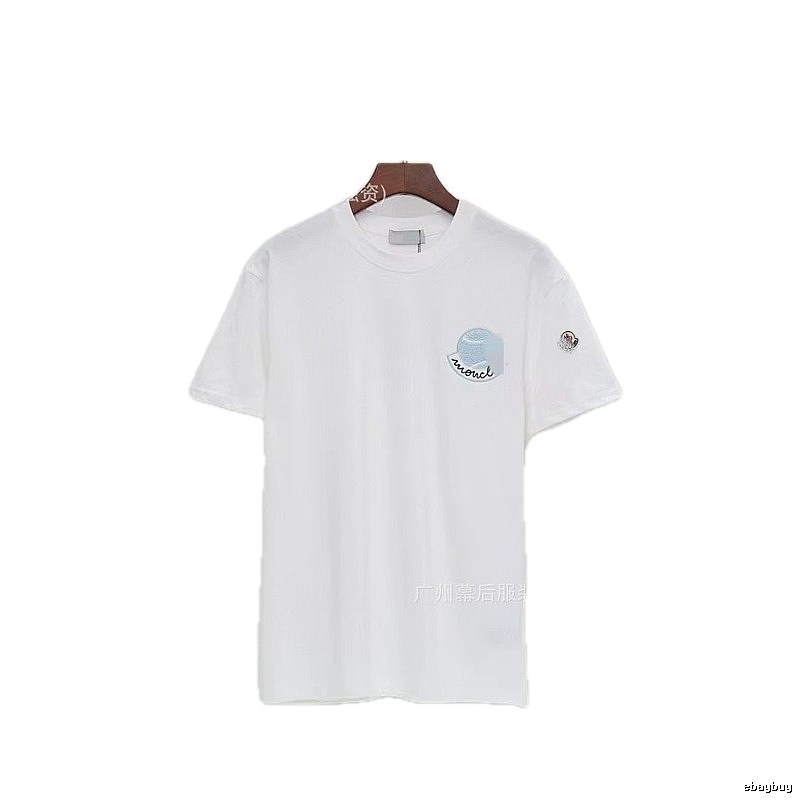 Moncler Embroidered Casual-style White T-Shirt