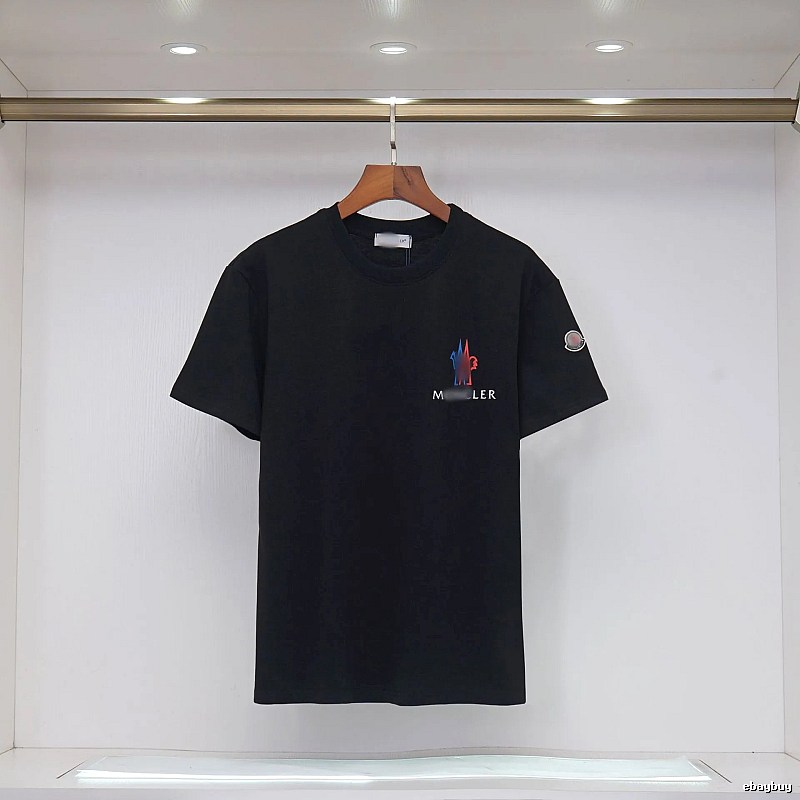 Moncler Gradient Print Casual Style Black T-Shirt