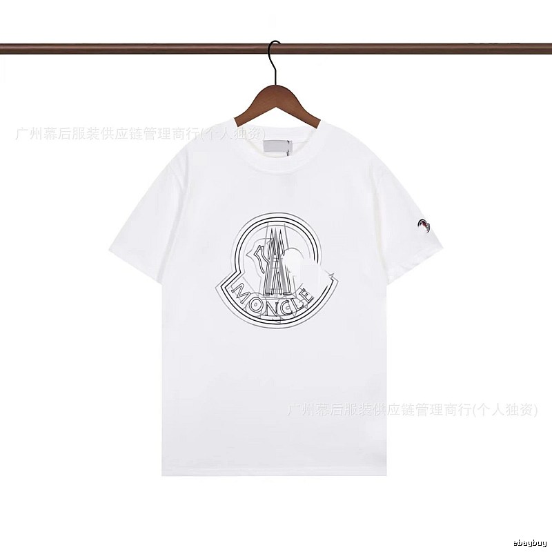Moncler Large Logo Trendy Style White Short-sleeve T-shirt
