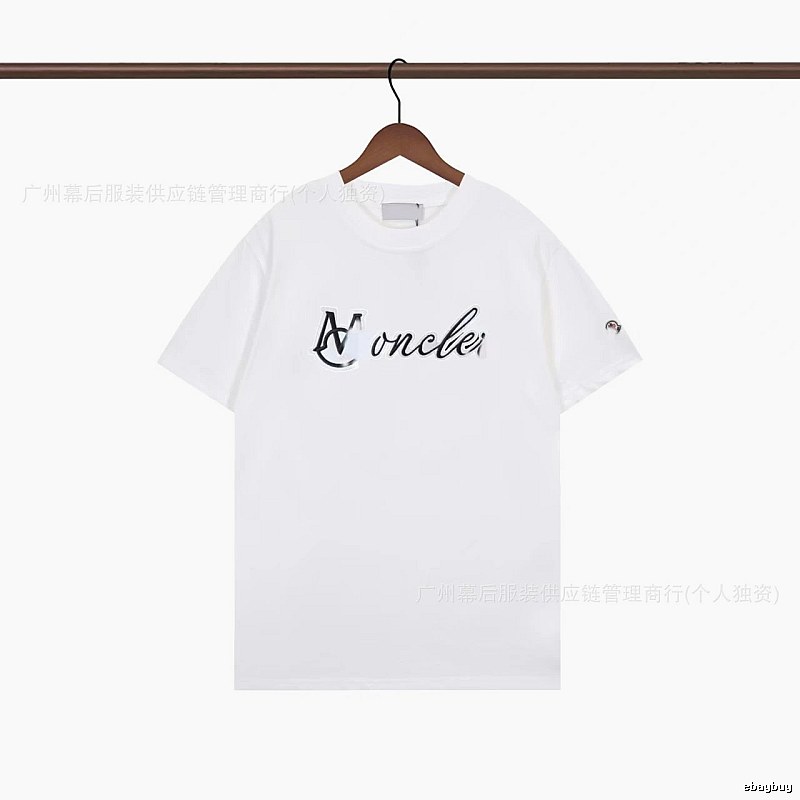 Moncler Letter Print Casual White T-Shirt