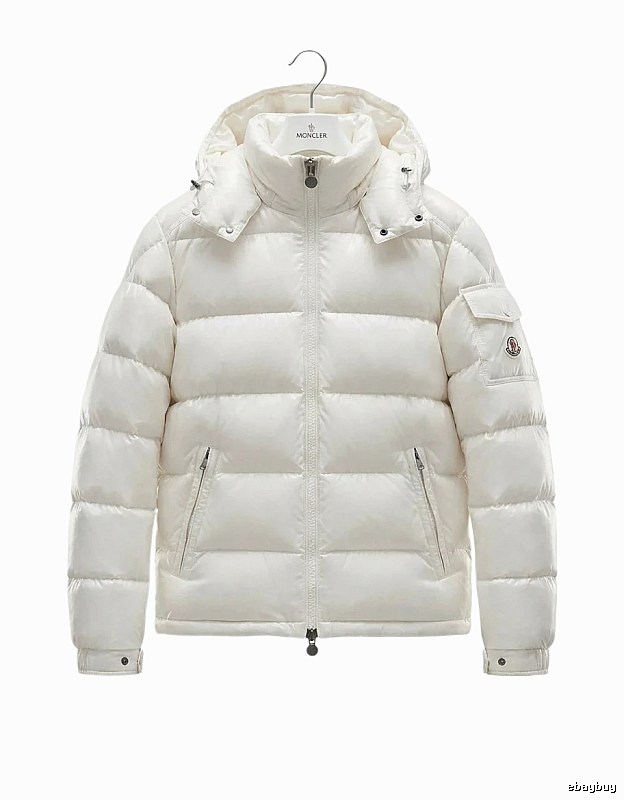 Moncler shiny and fashionable white down jacket