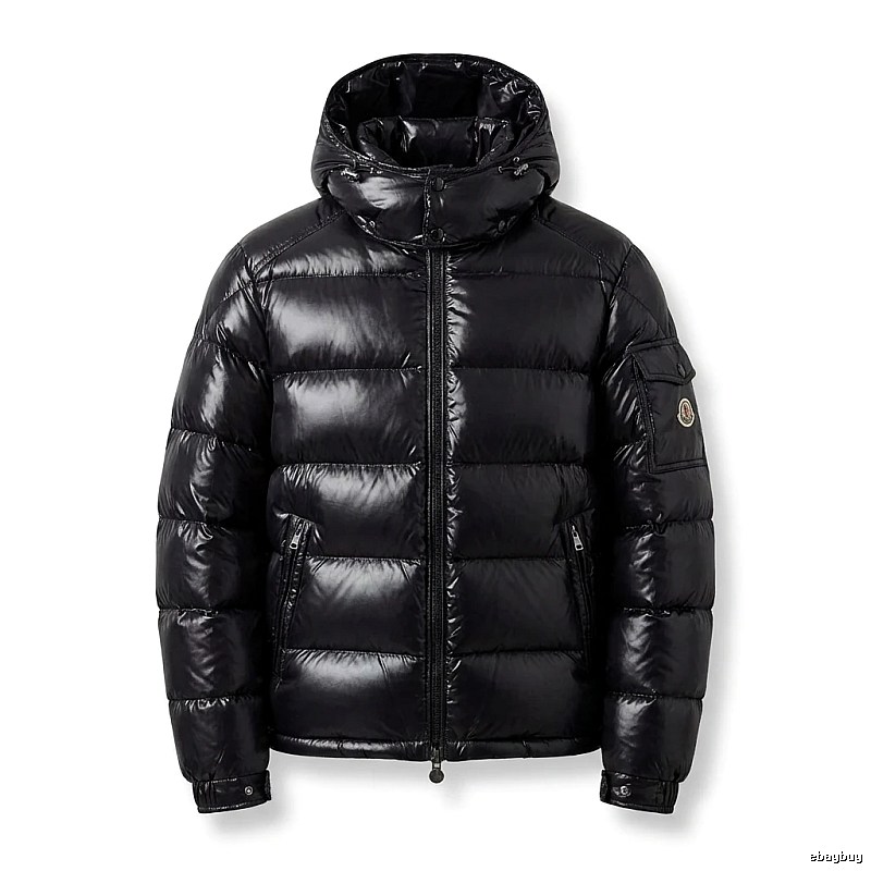 Moncler shiny black down jacket