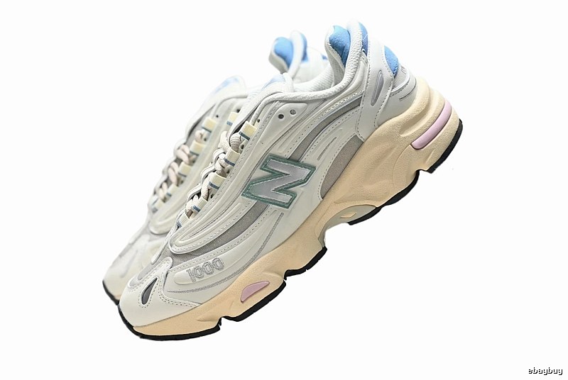 New Balance 1000 retro style gray and white shoes