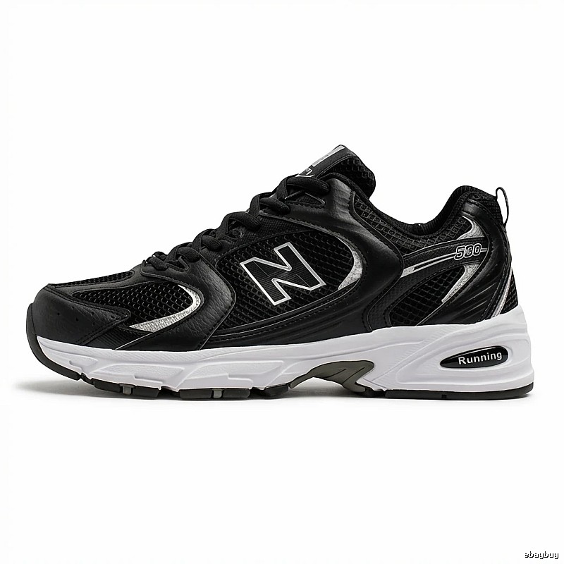 New Balance 530 retro style black shoes