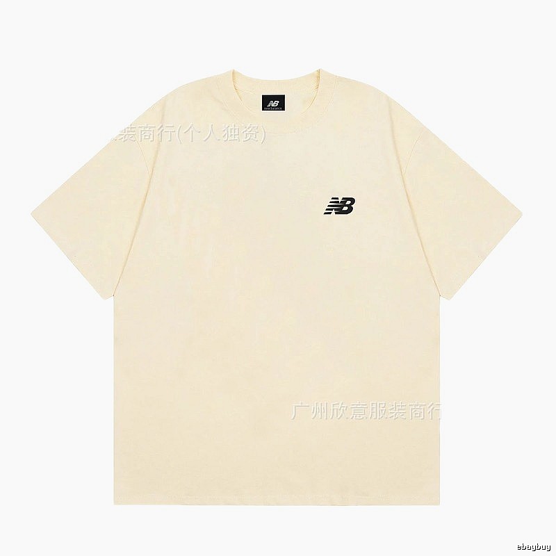 New Balance Casual Minimalist Beige Short-sleeve T-shirt