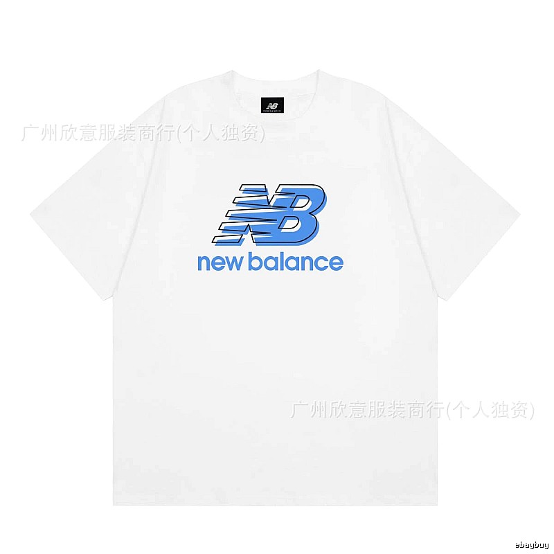 New Balance Casual Printed White Short-sleeve T-shirt