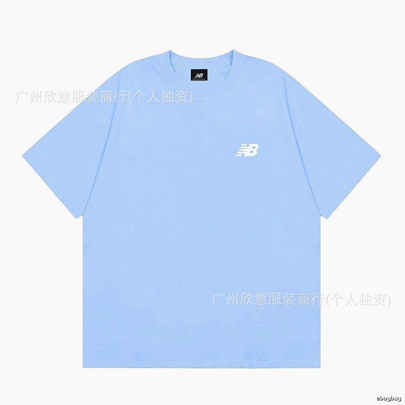 New Balance Classic Minimalist Style Light Blue Short-sleeve T-shirt