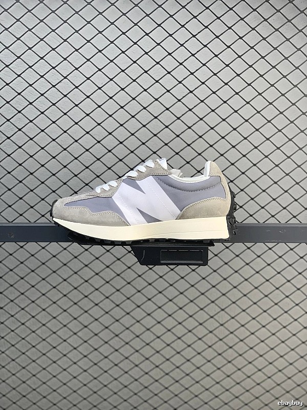 New Balance Pale Gray Retro Runners Highlighting Dynamic Sole Shape