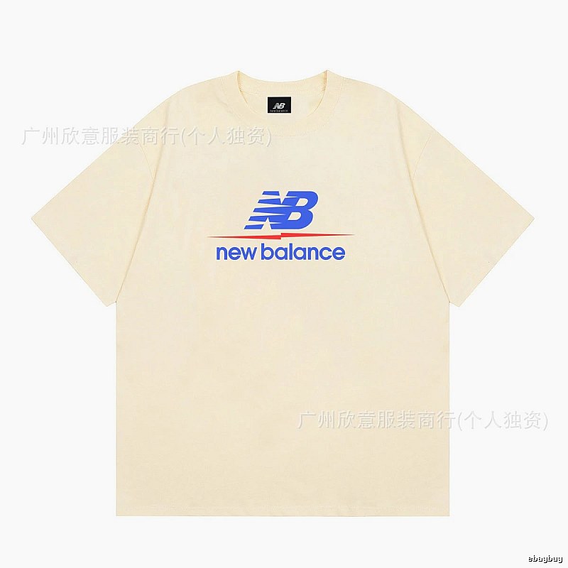 New Balance Printed Casual-style Light Beige Short-Sleeve T-Shirt