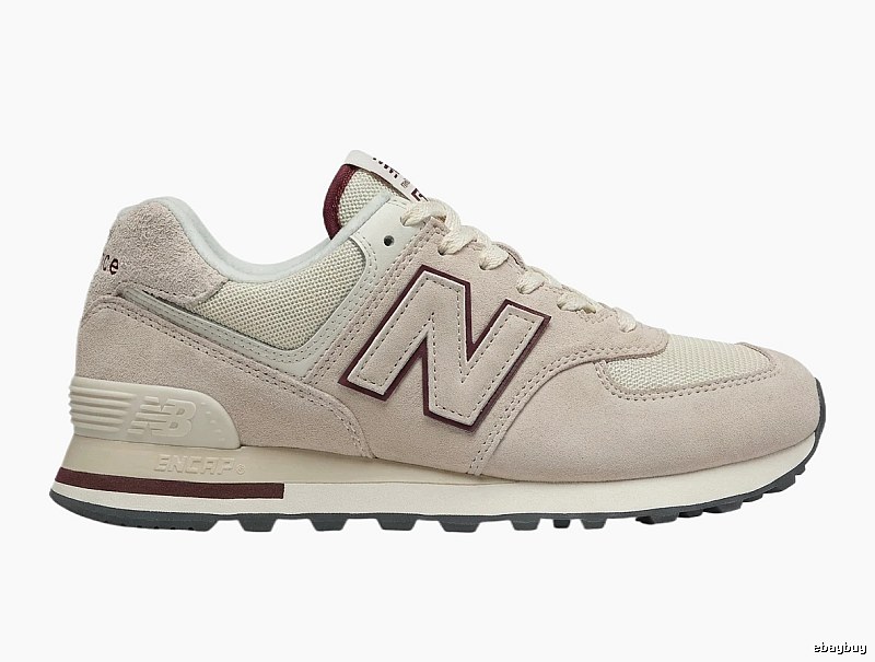 New Balance retro-style light gray sports shoes
